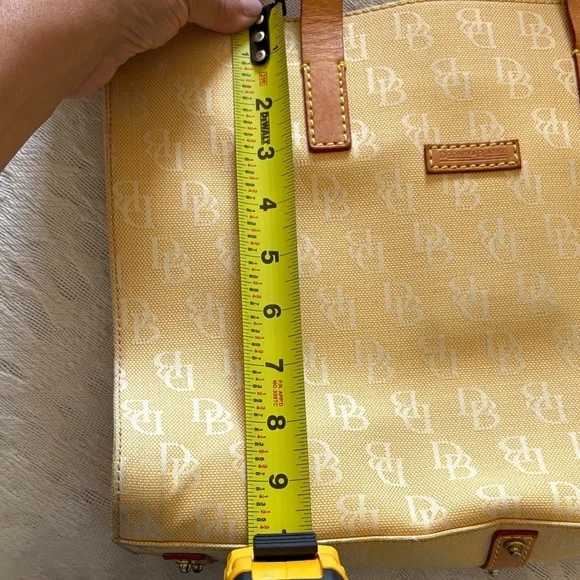 Vintage Dooney & Bourke Brown Monogram Canvas Tote